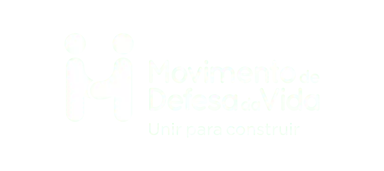 Logotipo do MDV - Movimento de Defesa da Vida em branco